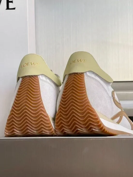 Loewe Women's Cream and Tan FLOWSneakers - Picture 7 of 7